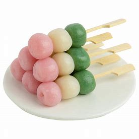 日式花见三色照烧酱汁丸子串组合日本传统美食糕点零食团子